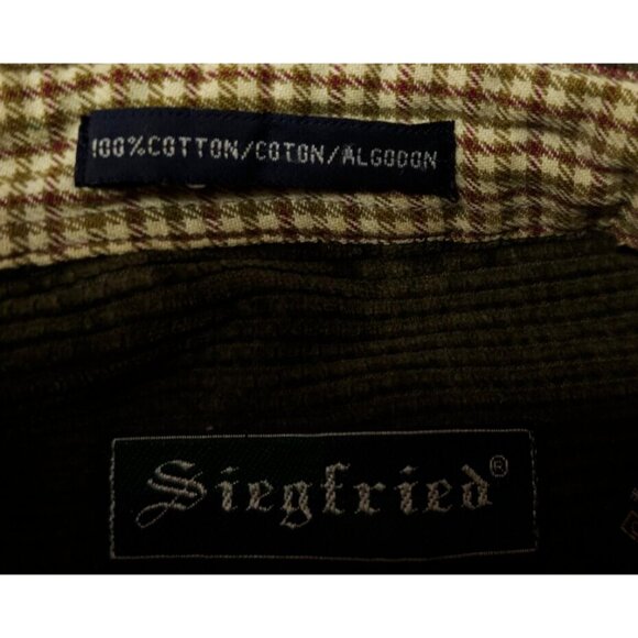Vintage Siegfried Mens Large Green Corduroy Button Up Heavyweight Shirt Jacket - Picture 11 of 12